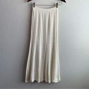 INES DE LA FRESSANGE Cream Knit Maxi Skirt